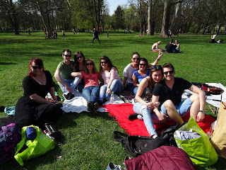 With the guys in Budapest park, Hungary