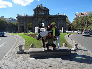 With the girls in Madrid