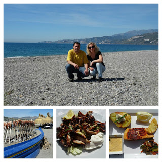 In the restaurant El Peñón in Salobreña, Spain