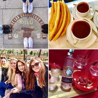 With the girls in Madrid, Spain