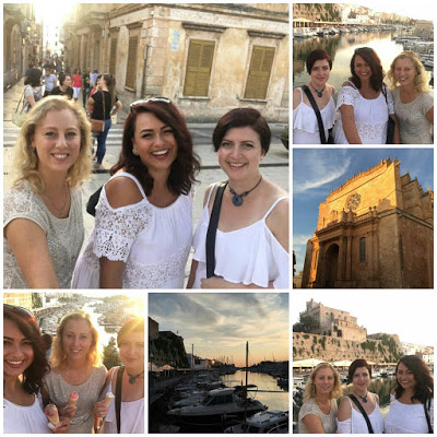 With the girls in Ciutadella, Menorca