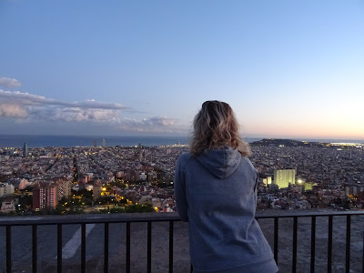 Bunkers del Carmel on the Rovira's Hill in Barcelona - view, sunset